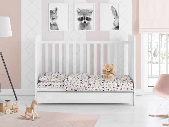 ΚΑΤΩΣΕΝΤΟΝΟ ΜΕ ΛΑΣΤΙΧΟ bebe Baby 01 0,70X1,40X0,15 Flannel cotton 100%