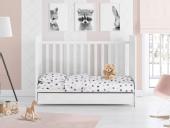 ΚΑΤΩΣΕΝΤΟΝΟ ΜΕ ΛΑΣΤΙΧΟ bebe Star 102 0,70X1,40X0,15 Blue Cotton 100%