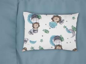 Μαξιλαροθήκη Εμπριμέ bebe Lion 533 35X45 Sky Blue 100% Cotton