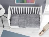 Κατωσέντονο με Λάστιχο bebe Premium Shadow 613 0,70X1,40X0,15 Dark Grey 100% Cotton