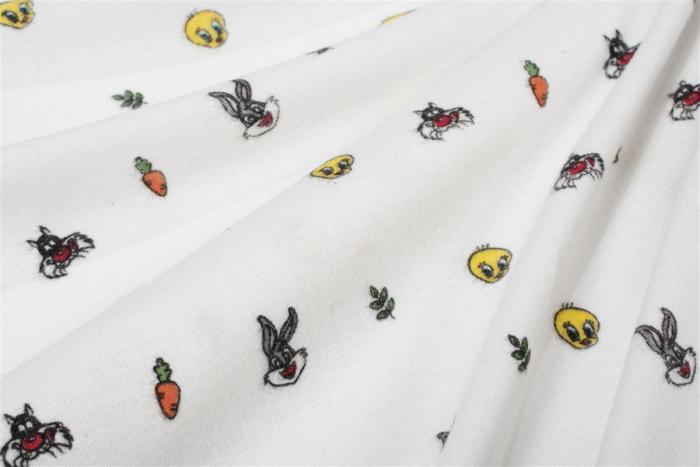 Κατωσέντονο Με Λάστιχο bebe Looney Tunes 38 0,70X1,40X0,15 White 100% Cotton Flannel