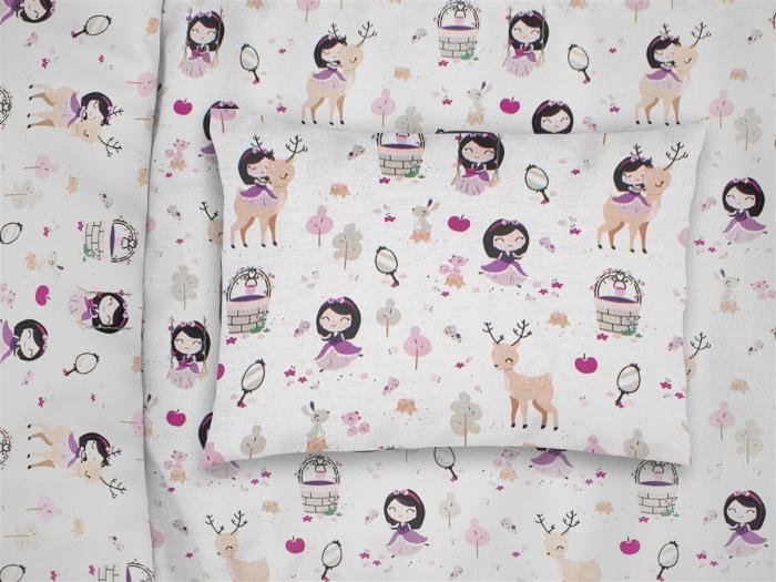 ΜΑΞΙΛΑΡΟΘΗΚΗ ΕΜΠΡΙΜΕ kids Lily & Deer 179 50X70 White-Pink Cotton 100%