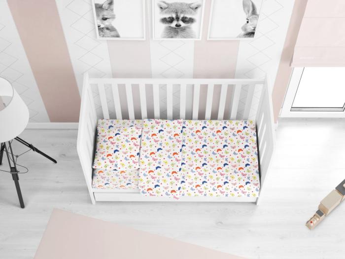 ΣΕΝΤΟΝΙΑ ΕΜΠΡΙΜΕ ΣΕΤ 3 τεμ bebe Butterfly 49 120Χ160 Rotary Print Flannel cotton 100%