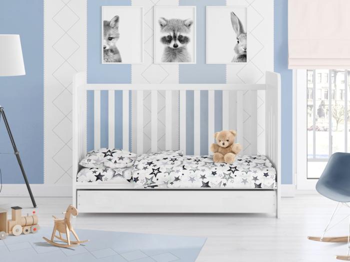 ΠΑΠΛΩΜΑ ΕΜΠΡΙΜΕ bebe Star 121 120X160 Grey-Green Cotton 100%