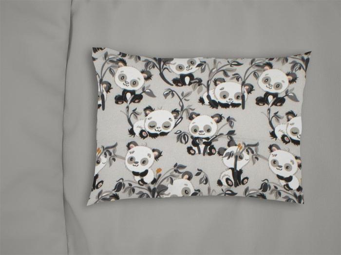 ΜΑΞΙΛΑΡΟΘΗΚΗ ΕΜΠΡΙΜΕ kids Panda Bear 96 50X70 Grey 100% Cotton Flannel