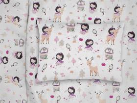 ΜΑΞΙΛΑΡΟΘΗΚΗ ΕΜΠΡΙΜΕ bebe Lily &amp; Deer 179 35X45 White-Pink Cotton 100%