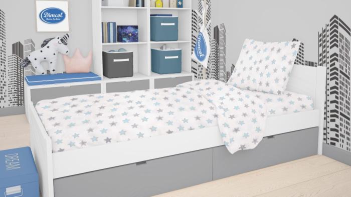 ΣΕΝΤΟΝΙΑ ΕΜΠΡΙΜΕ ΣΕΤ 3 τεμ kids Star 104 160X240 Sky blue Cotton 100%