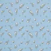 ΠΑΝΑ ΦΑΝΕΛΑ bebe Birds 14 80Χ80 Sky blue Flannel cotton 100%