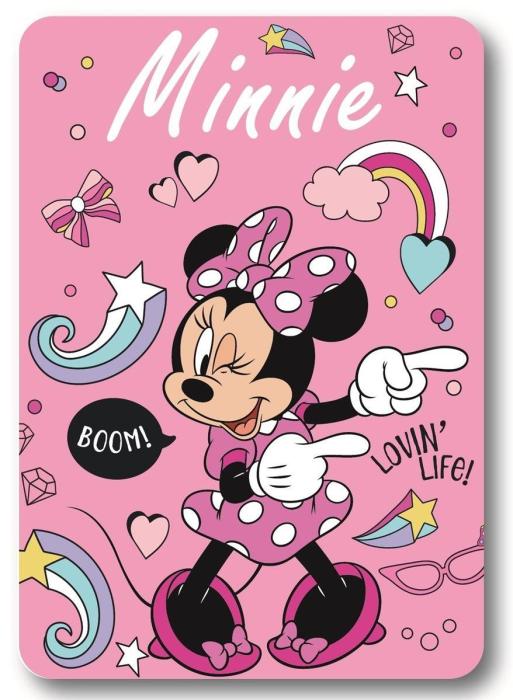 Κουβέρτα Fleece Disney Home Minnie 08 100X140 Pink 100% Polyester