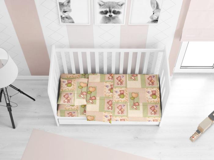 ΠΑΠΛΩΜΑΤΟΘΗΚΗ ΕΜΠΡΙΜΕ bebe Baloon 76 120Χ160 Beige Flannel cotton 100%