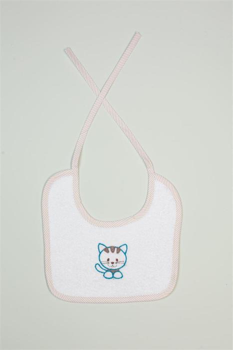 ΣΑΛΙΑΡΑ Με Κέντημα bebe Kitty 137 25X25 Λευκό 100% Cotton