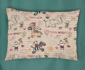 ΜΑΞΙΛΑΡΟΘΗΚΗ ΕΜΠΡΙΜΕ kids Africa 145 50X70 Beige Flannel Cotton 100%