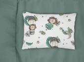 Μαξιλαροθήκη Εμπριμέ bebe Lion 534 35X45 Green 100% Cotton