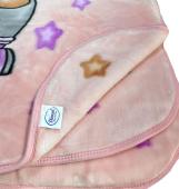 ΚΟΥΒΕΡΤΑ ΒΕΛΟΥΤΕ ΠΟΛΥΤΕΛΕΙΑΣ bebe Studying Bear 37 110X140 Baby Pink 100% Polyester