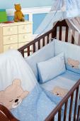 ΚΟΥΝΟΥΠΙΕΡΑ bebe SLEEPING BEARS CUB 13 160X490 ΣΙΕΛ Cotton 100%