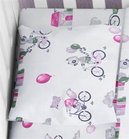 ΜΑΞΙΛΑΡΟΘΗΚΗ ΕΜΠΡΙΜΕ bebe Bicycle 416 35X45 White-Bordeaux Cotton 100%