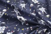 ΚΑΤΩΣΕΝΤΟΝΟ ΜΕ ΛΑΣΤΙΧΟ bebe Galaxy Travel 90 0,70X1,40X0,15 Blue 100% Cotton Flannel