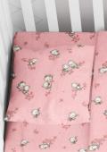 ΜΑΞΙΛΑΡΟΘΗΚΗ ΕΜΠΡΙΜΕ bebe Birds 15 35X45 Pink Flannel cotton 100%