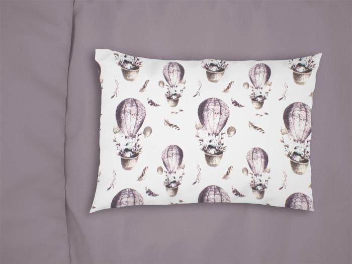 ΜΑΞΙΛΑΡΟΘΗΚΗ ΕΜΠΡΙΜΕ bebe Hot Air Balloon 78 35X45 Lilac 100% Cotton Flannel