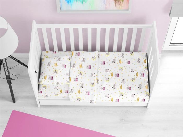 ΣΕΝΤΟΝΙΑ ΕΜΠΡΙΜΕ ΣΕΤ 3 τεμ bebe Sweet Dreams 553 120X160 White-Pink 100% Cotton