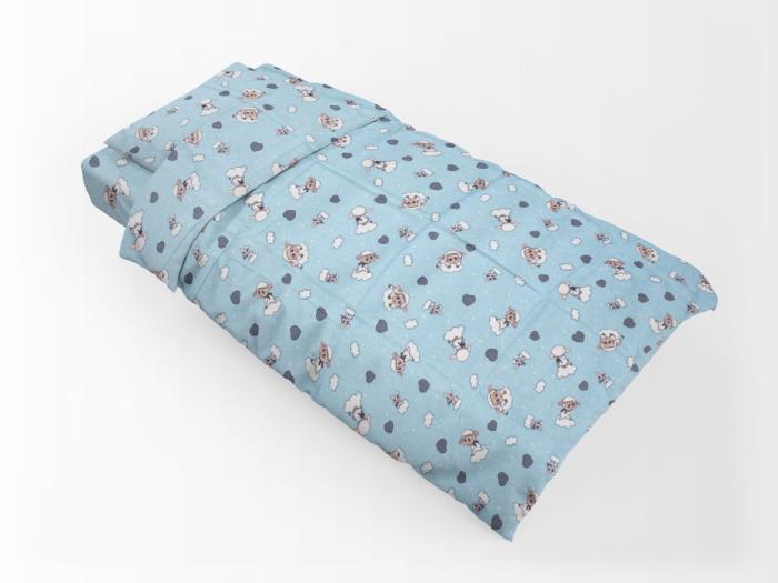 ΠΑΠΛΩΜΑΤΟΘΗΚΗ ΕΜΠΡΙΜΕ kids Προβατάκι 06 160Χ240 Sky blue Flannel cotton 100%