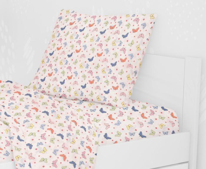 ΜΑΞΙΛΑΡΟΘΗΚΗ ΕΜΠΡΙΜΕ kids Butterfly 49 50X70 Rotary Print Flannel cotton 100%