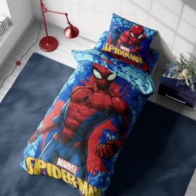 Σεντόνια Σετ 4 τεμ Marvel Spider-Man 714 160X240 Electric Blue 100% Cotton