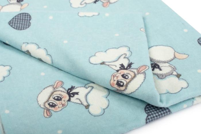 ΠΑΝΑ ΦΑΝΕΛΑ bebe Προβατάκι 06 80Χ80 Sky blue Flannel cotton 100%