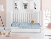 ΚΑΤΩΣΕΝΤΟΝΟ ΜΕ ΛΑΣΤΙΧΟ bebe Smile 81 0,70X1,40X0,15 Blue Cotton 100%