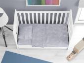 Παπλωματοθήκη bebe Premium Shadow 621 120X160 Light Grey 100% Cotton