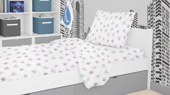 ΠΑΠΛΩΜΑΤΟΘΗΚΗ ΕΜΠΡΙΜΕ kids Star 104 160Χ240 Sky blue Cotton 100%