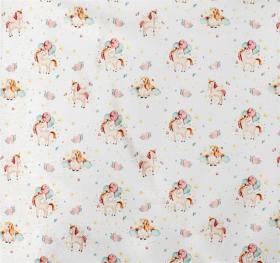 ΣΕΝΤΟΝΑΚΙ ΛΙΚΝΟΥ bebe Unicorn 209 80X110 White-Salmon Cotton 100%