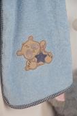 ΚΑΠΑ Με Κέντημα bebe Star Bear 151 75X85 Σιελ 100% Cotton