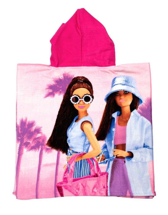 Πόντσο Θαλάσσης Quick Dry Mattel Barbie 86 50X100 Pink 100% Microfiber