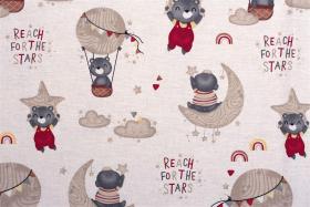 ΠΑΝΑ ΧΑΣΕΣ bebe Reach the stars 190 80X80 Beige Cotton 100%