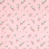 ΠΑΝΑ ΦΑΝΕΛΑ bebe Birds 15 80Χ80 Pink Flannel cotton 100%