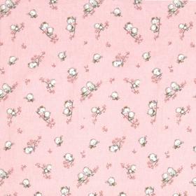 ΠΑΝΑ ΦΑΝΕΛΑ bebe Birds 15 80Χ80 Pink Flannel cotton 100%