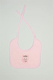 ΣΑΛΙΑΡΑ Με Κέντημα bebe Kitty 136 25X25 Ροζ 100% Cotton