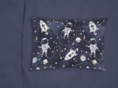 ΜΑΞΙΛΑΡΟΘΗΚΗ ΕΜΠΡΙΜΕ kids Galaxy Travel 90 50X70 Blue 100% Cotton Flannel