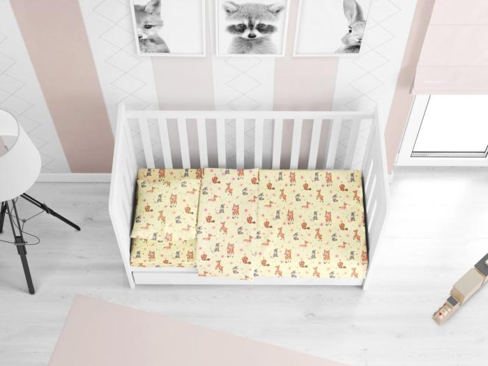 ΚΑΤΩΣΕΝΤΟΝΟ ΜΕ ΛΑΣΤΙΧΟ bebe Ελαφάκι 115 0,70X1,40X0,15 Ecru Cotton 100%