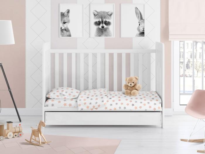 ΣΕΝΤΟΝΙΑ ΕΜΠΡΙΜΕ ΣΕΤ 3 τεμ bebe Star 103 120X160 Grey Cotton 100%