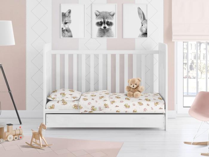 ΚΑΤΩΣΕΝΤΟΝΟ ΜΕ ΛΑΣΤΙΧΟ bebe Baby 03 0,70X1,40X0,15 Flannel cotton 100%