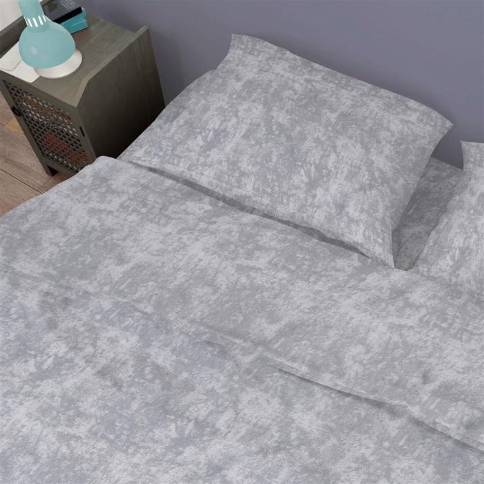 Σεντόνι 1 τεμ Premium Shadow 621 160X240 Light Grey 100% Cotton