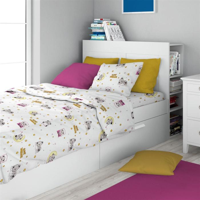 ΣΕΝΤΟΝΙΑ ΕΜΠΡΙΜΕ ΣΕΤ 2 τεμ kids Sweet Dreams 553 160X240 White-Pink 100% Cotton