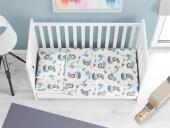 Κατωσέντονο Με Λάστιχο bebe Lion 533 0,70X1,40X0,15 Sky Blue 100% Cotton