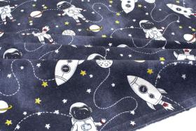 ΣΕΝΤΟΝΑΚΙ ΛΙΚΝΟΥ bebe Galaxy Travel 90 80X110 Blue 100% Cotton Flannel