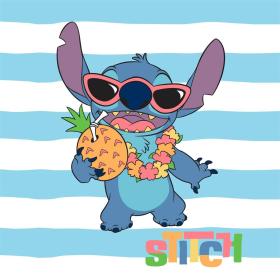 Λαβέτα Νηπιαγωγείου Disney Home Lilo &amp; Stitch 79 30X30 Sky Blue 100% Polyester