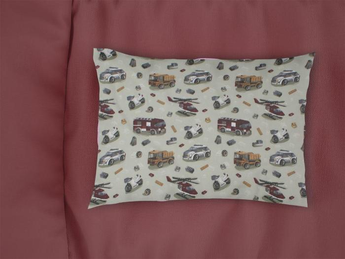 Μαξιλαροθήκη Εμπριμέ bebe Toys 47 35X45 Olive 100% Cotton Flannel