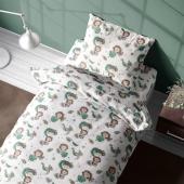 Σεντόνια Εμπριμέ Σετ 3 τεμ kids Lion 534 160X240 Green 100% Cotton