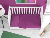 Κατωσέντονο με Λάστιχο bebe Solid 501 0,70X1,40X0,15 Dark Magenta 100% Cotton